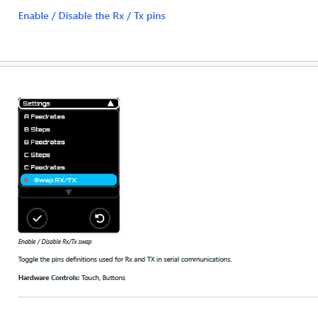 Pendant V4 ESP3D UI Swap RX TX setting