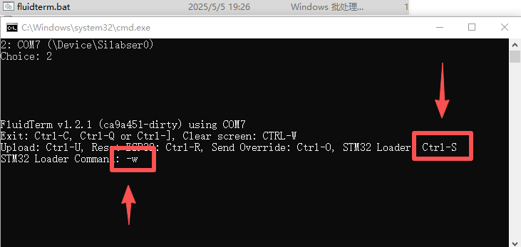 FluidTerm STM32 expander firmware upload