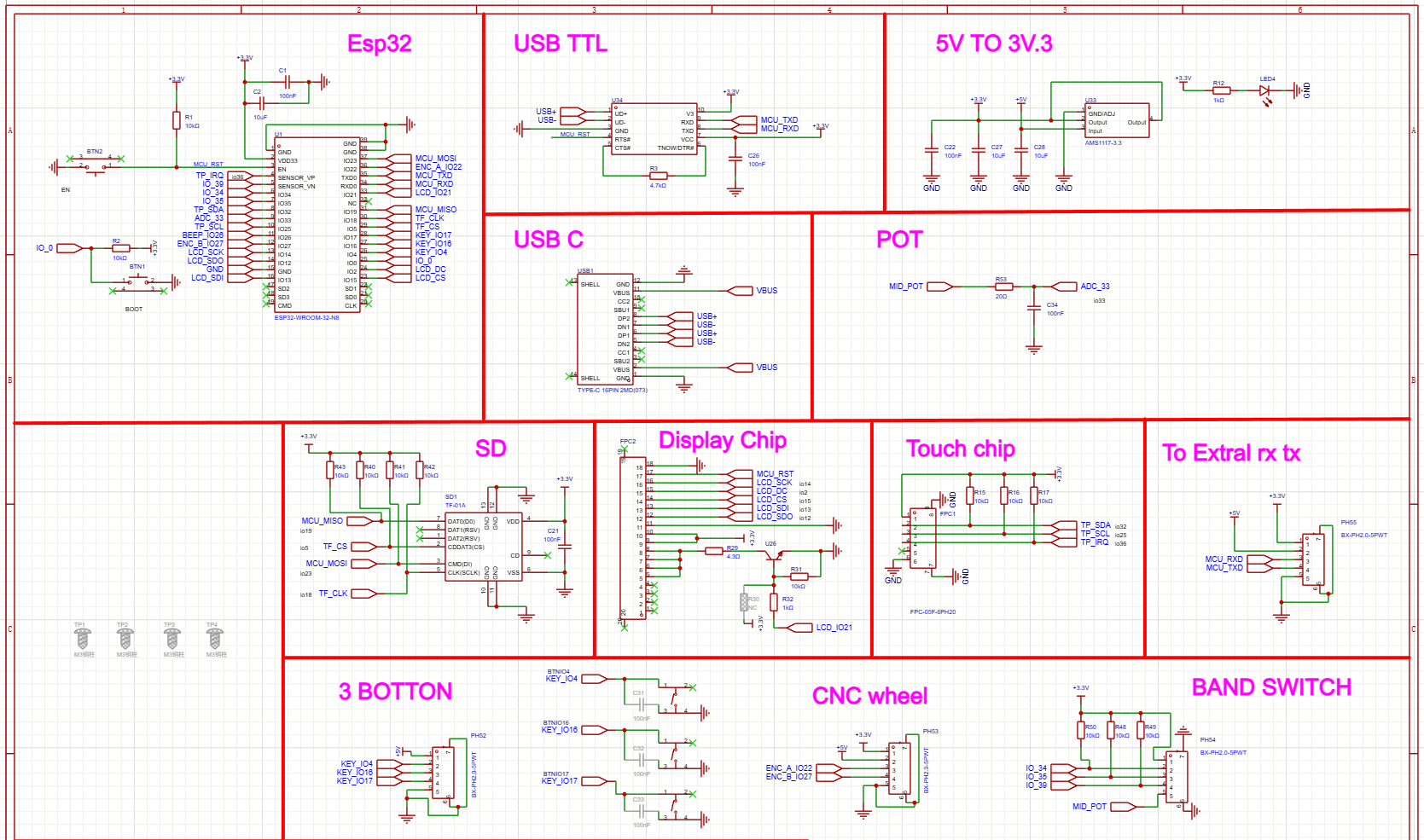 PiBot Pendant partial schematic